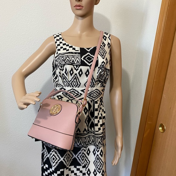 PINK CROSSBODY BAG -VEGAN - Picture 4 of 6